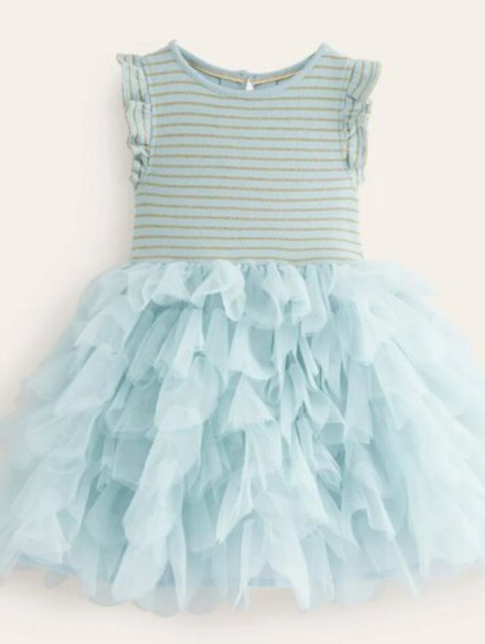 Mini Boden Light Blue Petal Tulle Dress for Kids